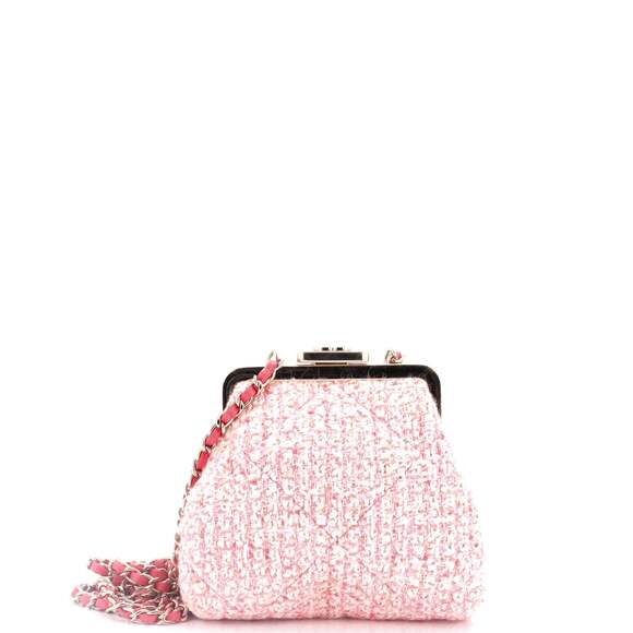 Chanel Cc Kisslock Frame Clutch With #152137C18B - Picture 2 of 7